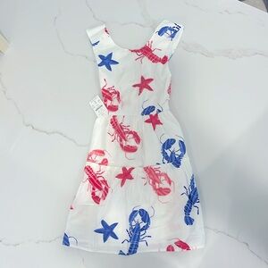 Crewcuts Girls Size 7 Brand-New Lobster-Print Dress